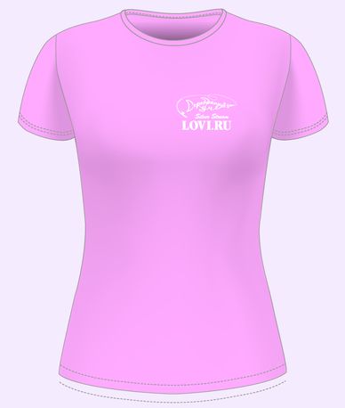 Футболка розовая с логотипом (ж)